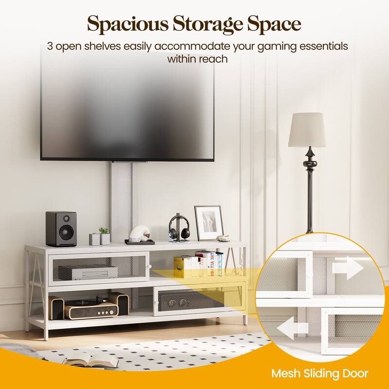 Modern Swivel Mount with Power Outlet for TV up to 70" - 50 inches