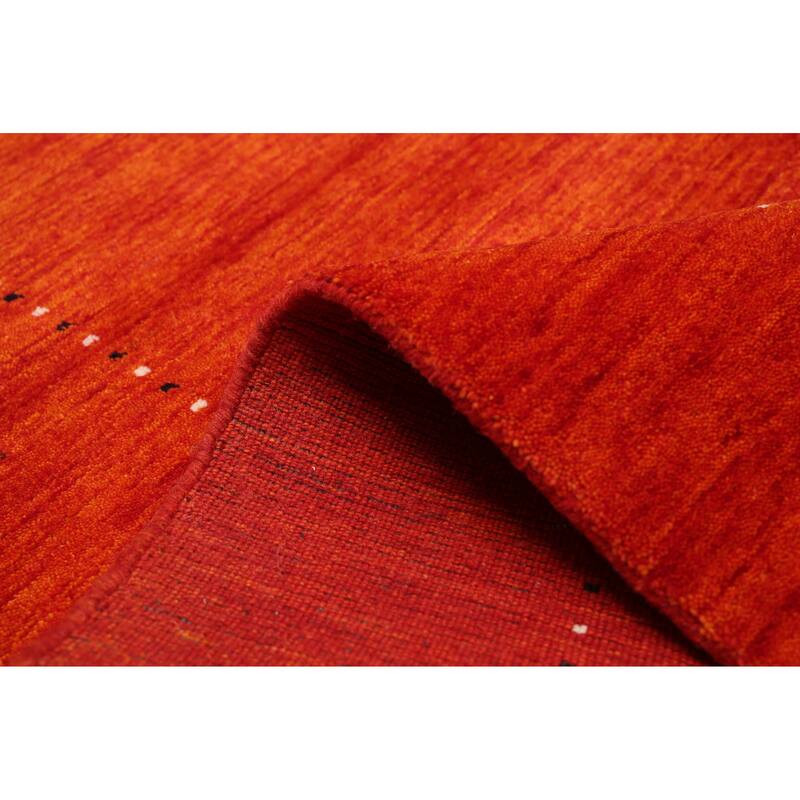 ECARPETGALLERY Hand Loomed Kashkuli Gabbeh Light Red Wool Rug - 5'1 x 7'10