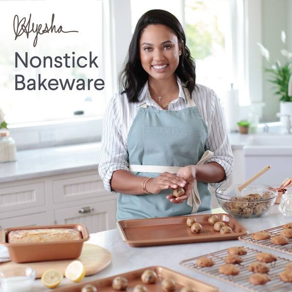 Ayesha Collection Nonstick Bakeware Cake Pan Cookie Pan Set 3 Piece Overstock 32299221 Read reviews and buy ayesha curry home collection stoneware rectangular baker at target. usd