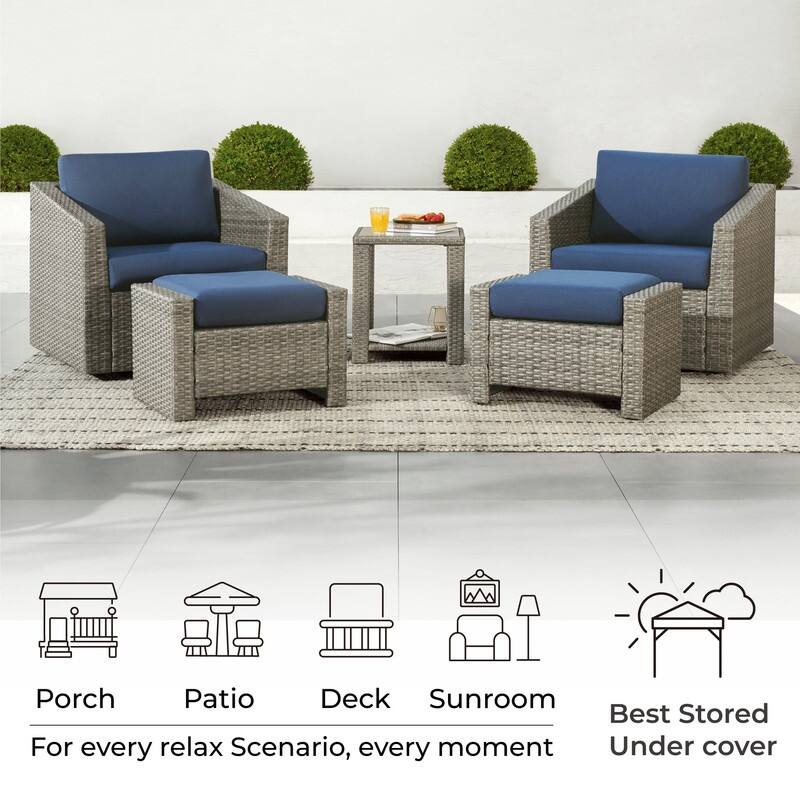 Oakley Outdoor Wicker Patio Furniture Swivel Chair