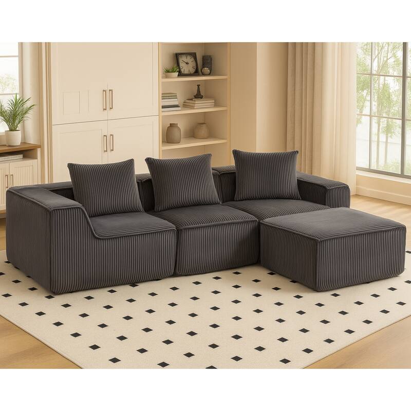 Multi Person Modular Compression Sofa That Can Be Freely