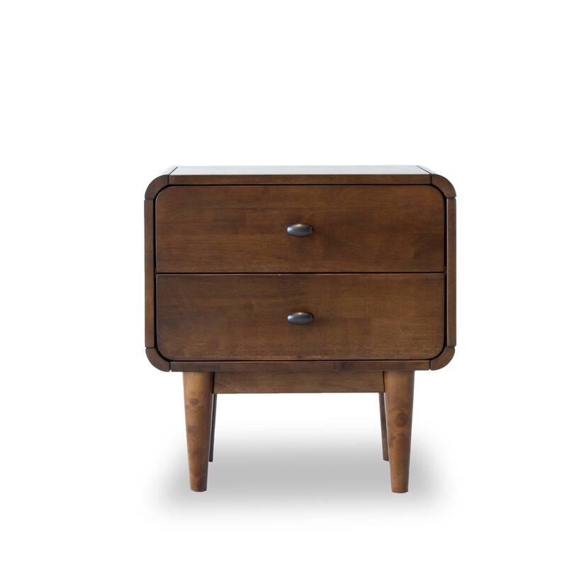 GDFStudio - Alexa Modern Mid-Century Nightstand with Solid Wood Frame & Tapered Legs
