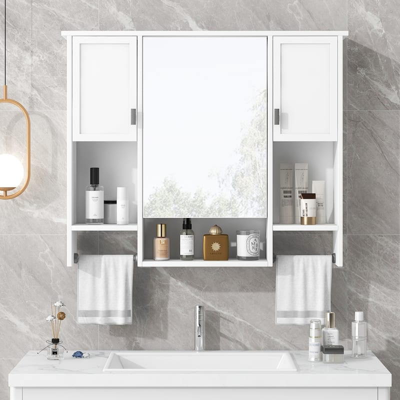 35'' x 28'' Modern Wall Mounted Bathroom Storage Cabinet