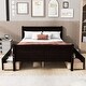 preview thumbnail 15 of 50, Full Wood Platform Bed with Drawers - Elegant Design, No Box Spring Needed