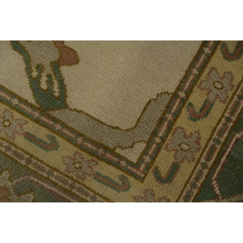 Hand Knotted Oriental 100% Wool Carpet Traditional All-Over Beige & Ivories Ziegler Area Rug - 12' 1'' X 12' 0''