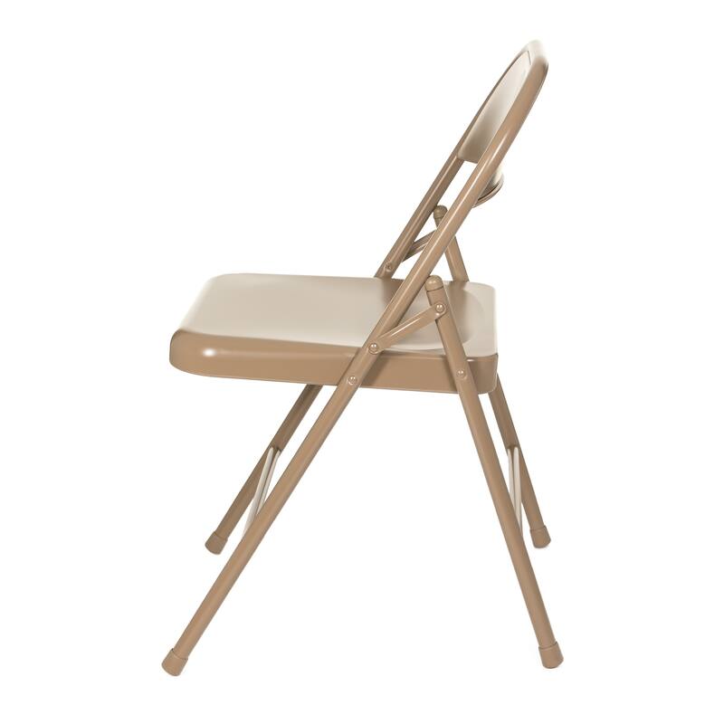 Hampden Furnishings Bernadine Basics Collection All Metal Folding Chair, Pack of 4