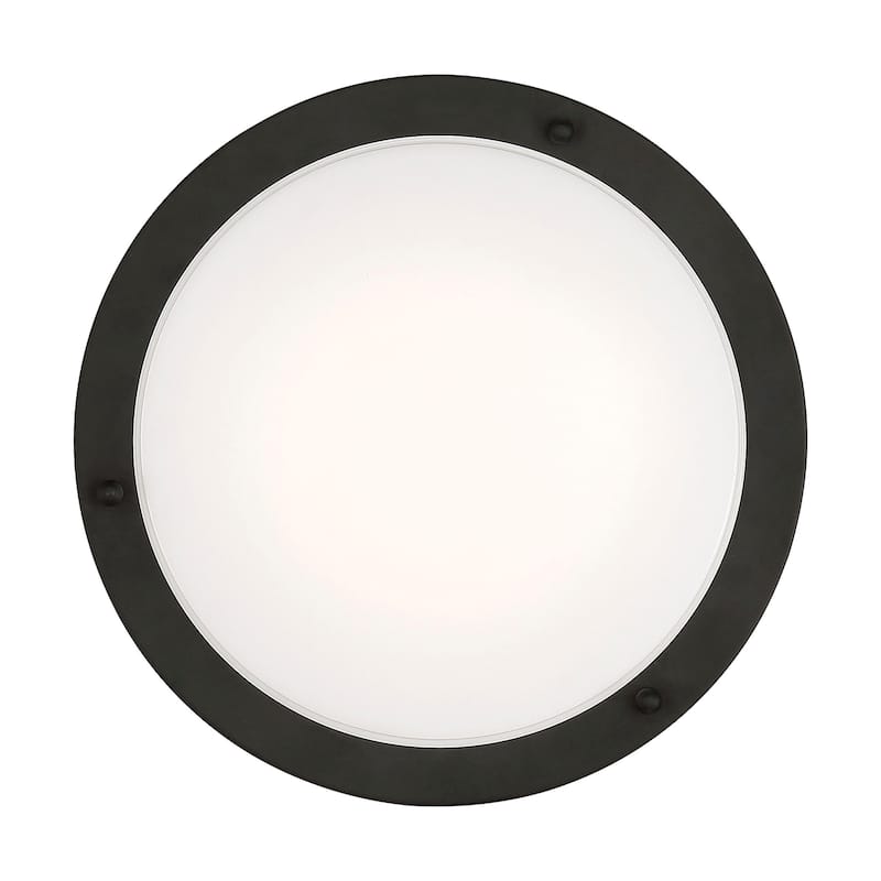 Glamour LED 10 inch Flush Mount Fixture Black Finish CCT Selectable 3K/4K/5K - Matte Black