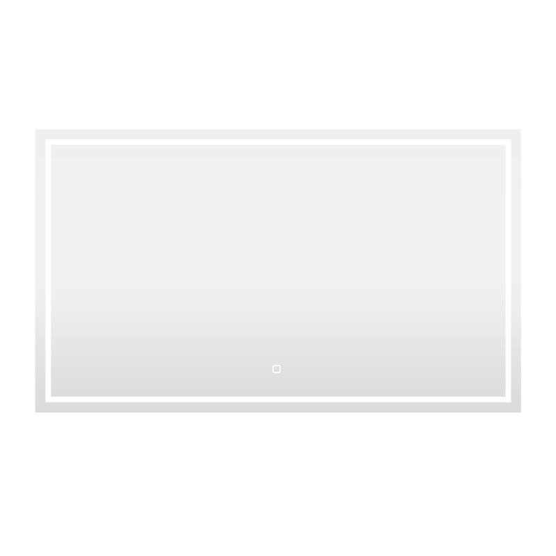 Rectangular Frameless Anti-Fog Multi-functional Wall-Mount LED Bathroom Vanity Mirror