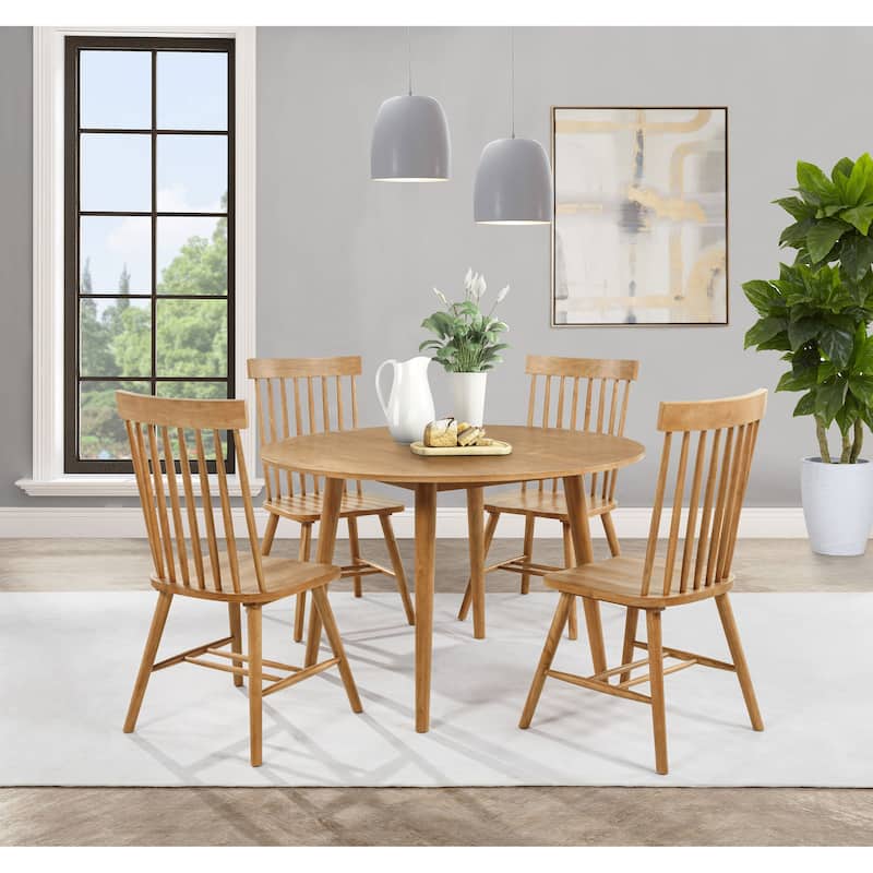 Andrews 5-piece Round Wood Dining Room Table Set