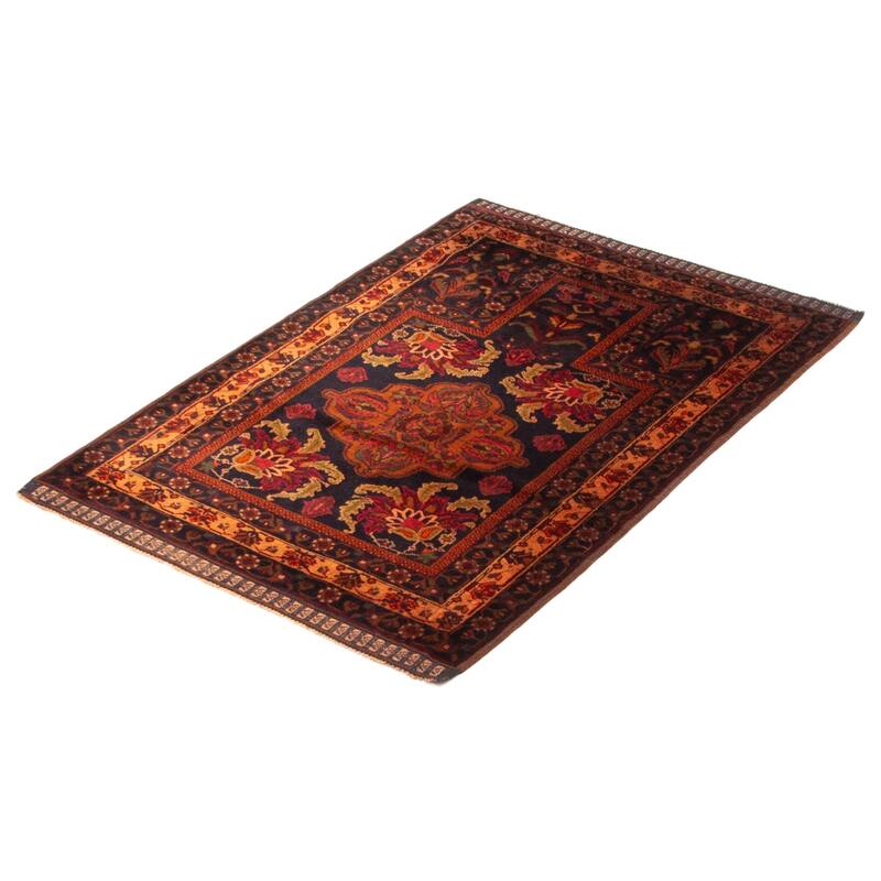 Teimani Black Rug 3'2" x 4'10" - 3'2 x 4'10