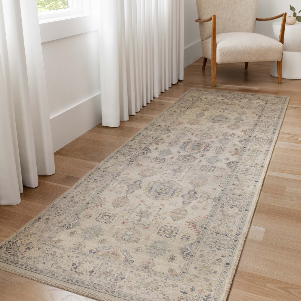 Alexander Home Venetian Printed Gem Distressed Rug