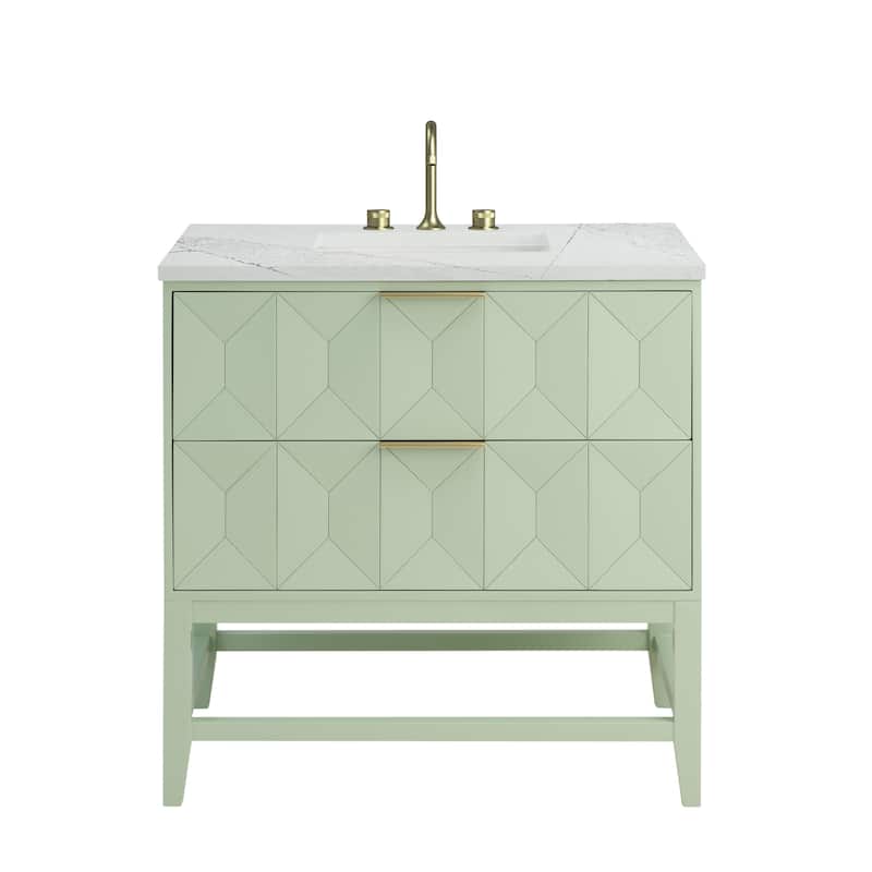 Emmeline 36" Single Vanity Cabinet, Pistachio