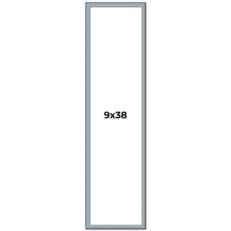 9x38 Frame Rustic Sky Blue Solid Wood Picture Frame | 0.75 Inch