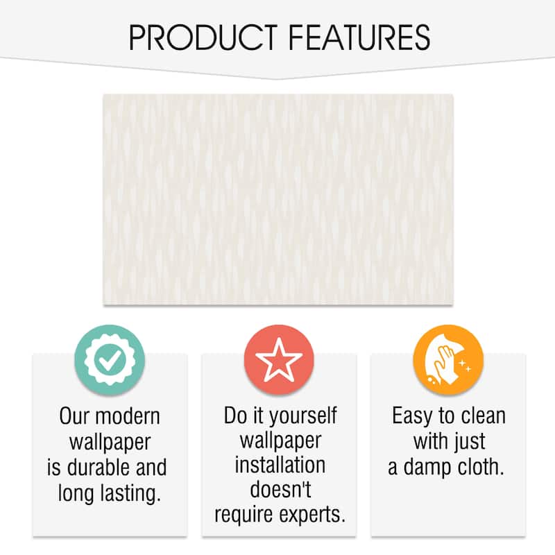 SUSSEXHOME Removable Wallpaper-Waterproof, Strippable, Light Resistance & Cleanable Wall Paper Roll-Wallpaper-Seaweed
