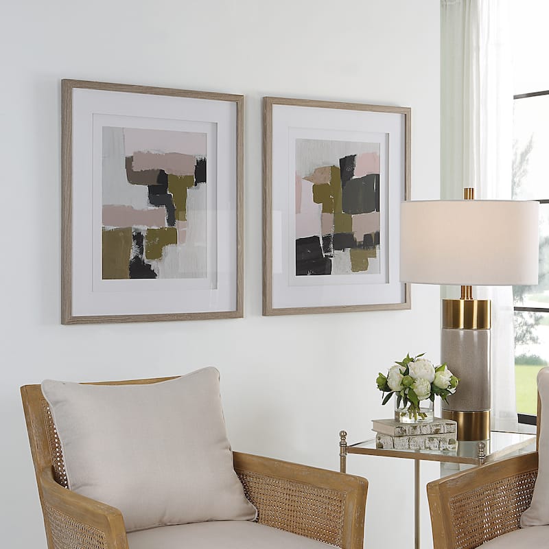 Uttermost Color Block Framed Prints, Set/2 - 26.5"x30.5"x1"