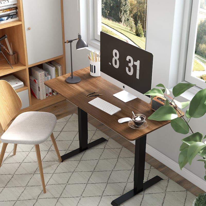 Carlos Modern 47-inch Metal Electric-Powered Adjustable Standing Desk by Furniture of America