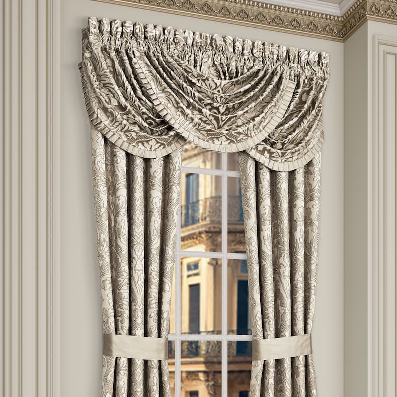 Brunello Flax Window Waterfall Valance - Flax