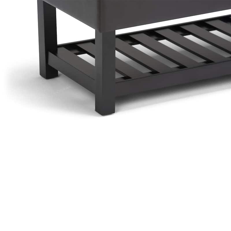 WYNDENHALL Wyatt 44 inch Wide Transitional Rectangle Ottoman Bench - 43"x 17"x 18.5"