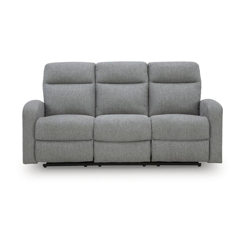 Signature Design by Ashley Carrigan Lane Gray Reclining Sofa - 76"W x 39"D x 39"H