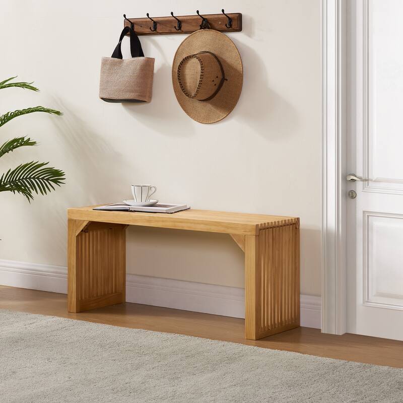 Wooden Dining Bench and Table Set for Entryway,Living Room,Kitchen