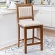 preview thumbnail 2 of 15, Ursula Wood/Cane 26-Inch Counter Stool Cherry/Tan