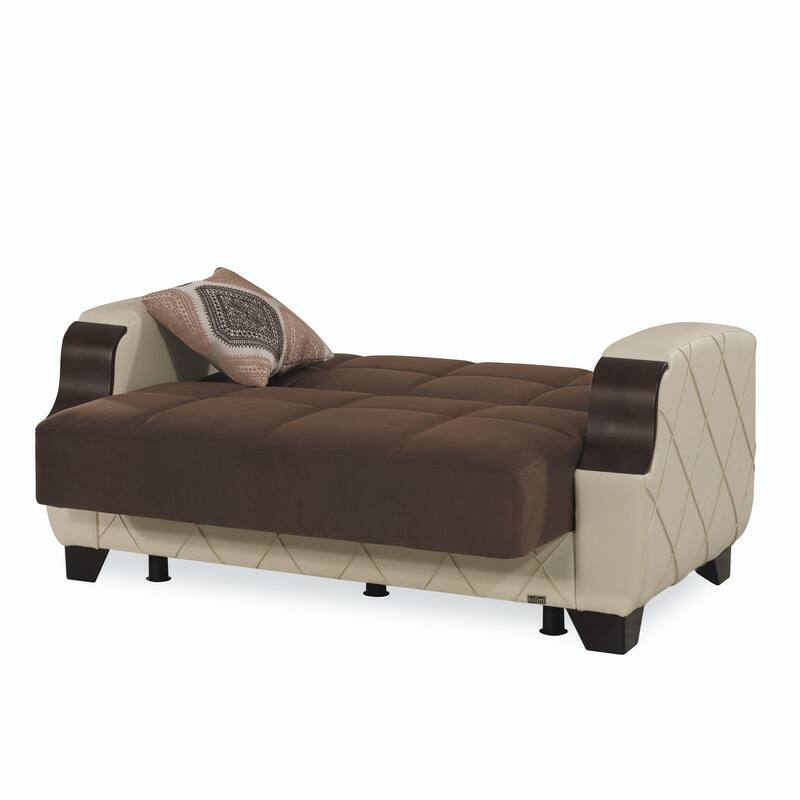 Collection Upholstered Convertible Loveseat With Storage