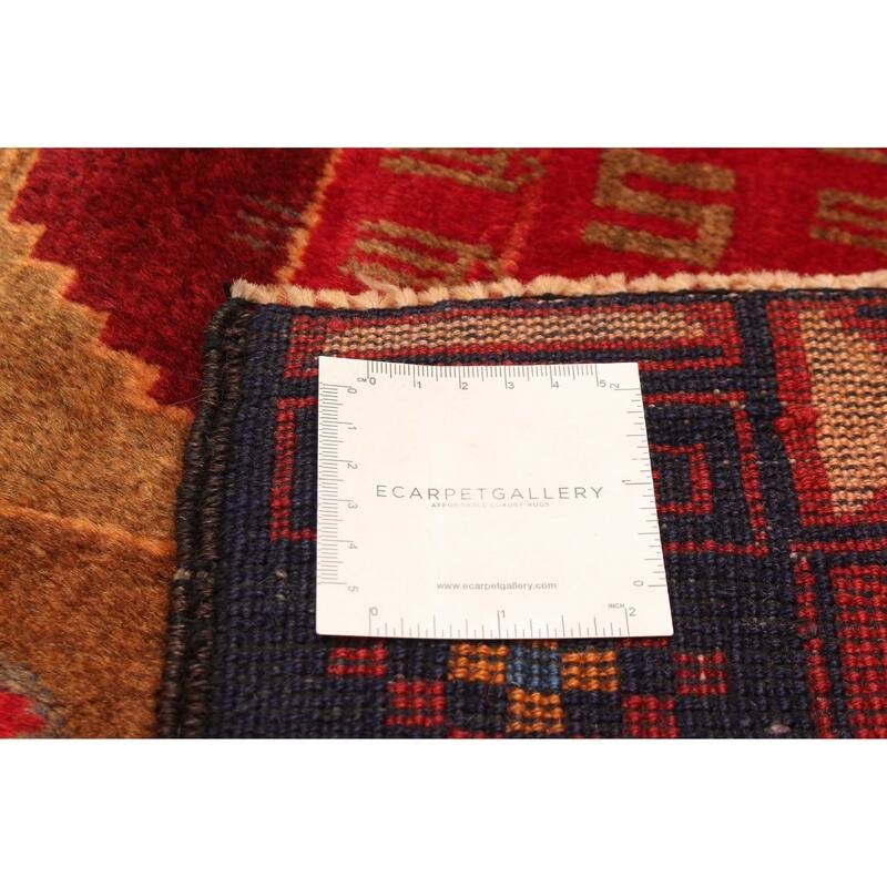 ECARPETGALLERY Hand-knotted Baluch Red Wool Rug - 3'8 x 6'6