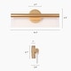preview thumbnail 13 of 13, Modern Gold LED Long Strip Wall Sconces Bathroom Vanity Lights