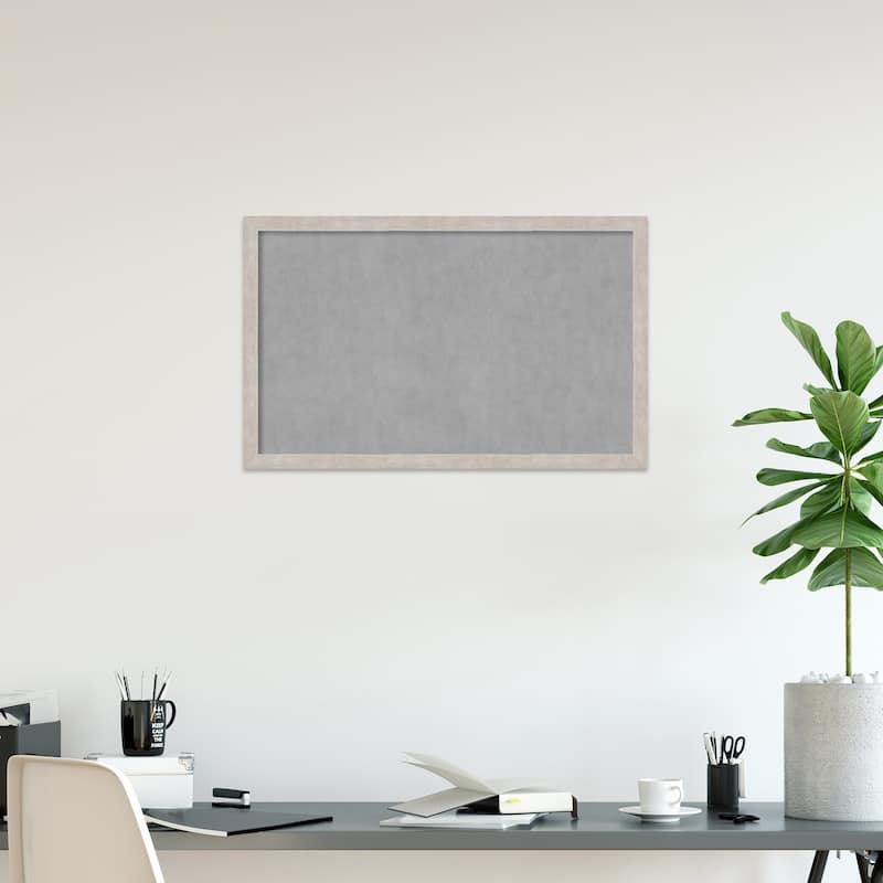 Amanti Art Marred Silver Framed Magnetic Board