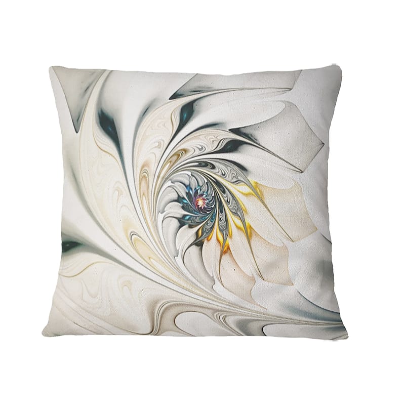 Designart Stained Glass Floral Modern Throw Pillow - 16 in. x 16 in.