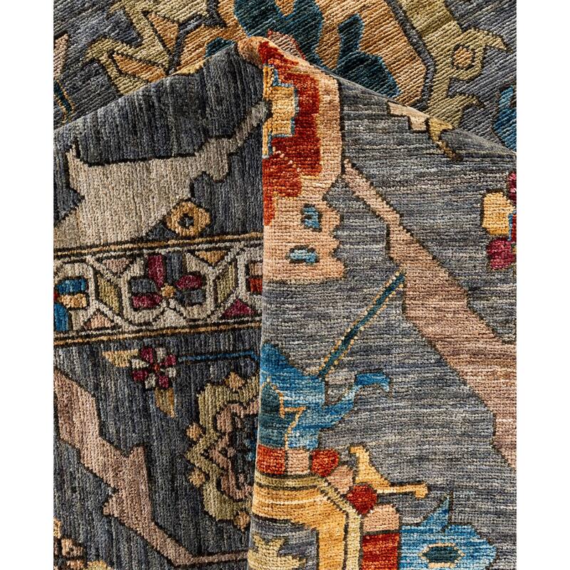 Serapi One-of-a-Kind Hand-Knotted Area Rug - Gray - 9' 1" x 12' 2"