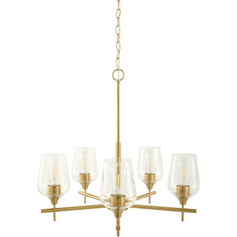 Livabliss Yueva Modern Chandelier - Brass