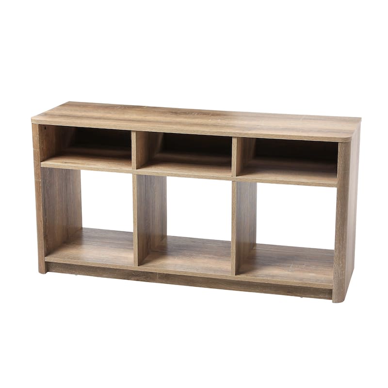 Radius Wood TV Stand with Storage - Coastal Oak