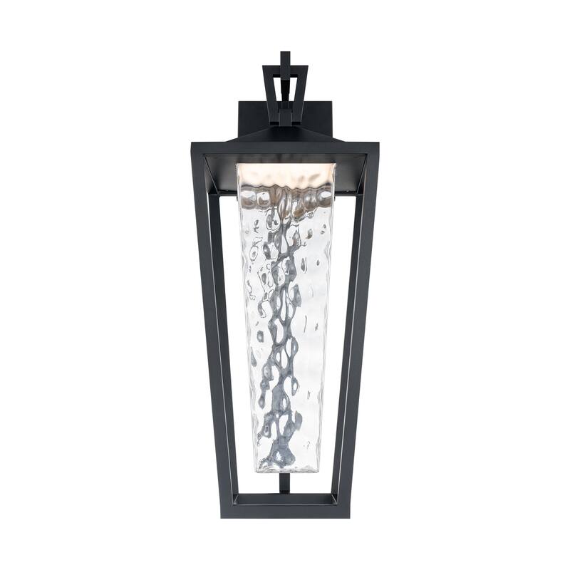 Manchester 16in LED Outdoor Wall Light Selectable CCT 2700-3000-3500-4000K set to 2700K in Black - Black-3500K - 34
