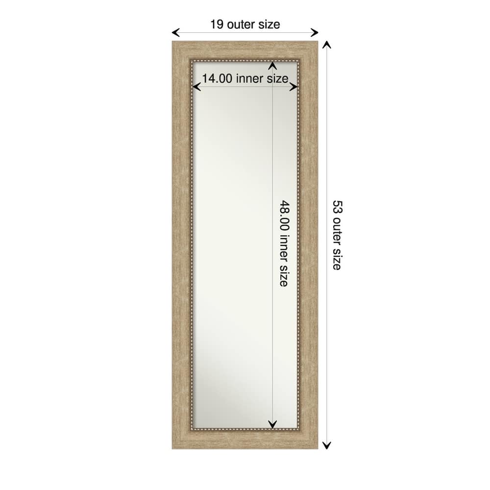 Non-Beveled Full Length On The Door Mirror - Astor Frame