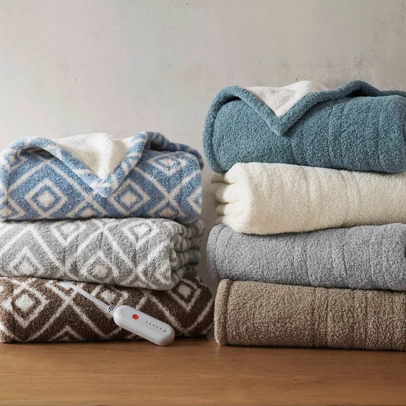 1 PCS 50x60" Heated Throw Blanket with 5 Temperature Settings and Auto Shutoff