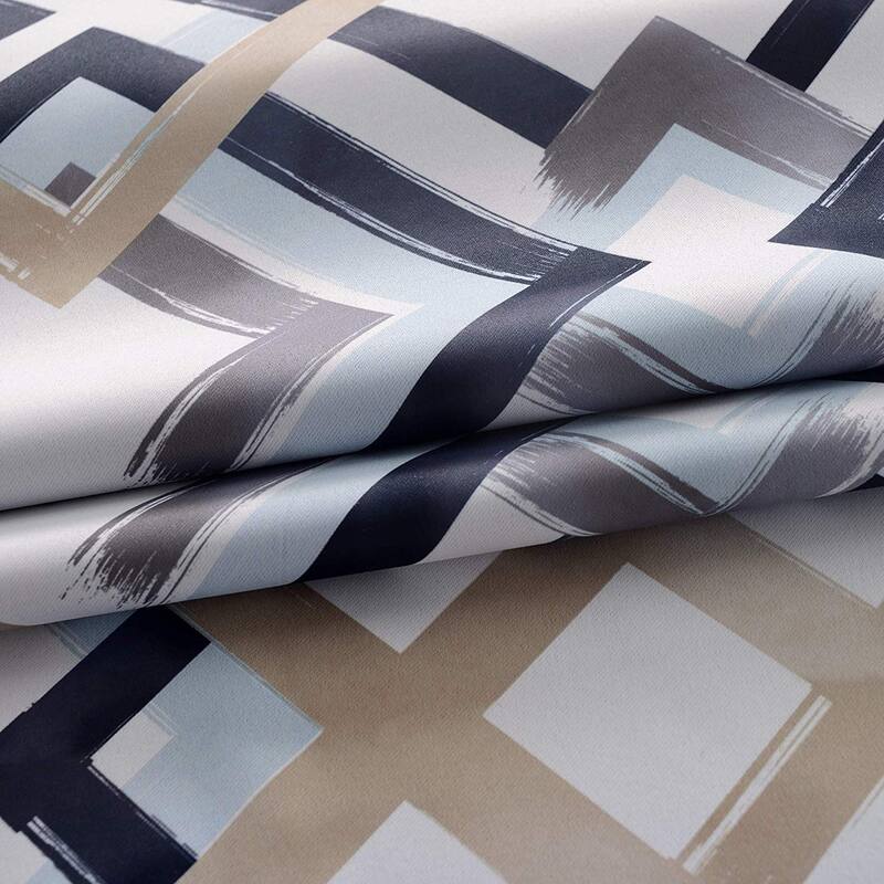 DriftAway Diamond Watercolor Geo Checker Plaid Pattern Window Valance