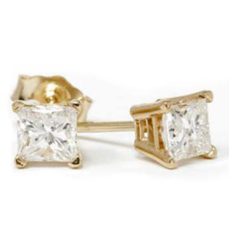 3/8ct Diamond Studs Yellow Gold