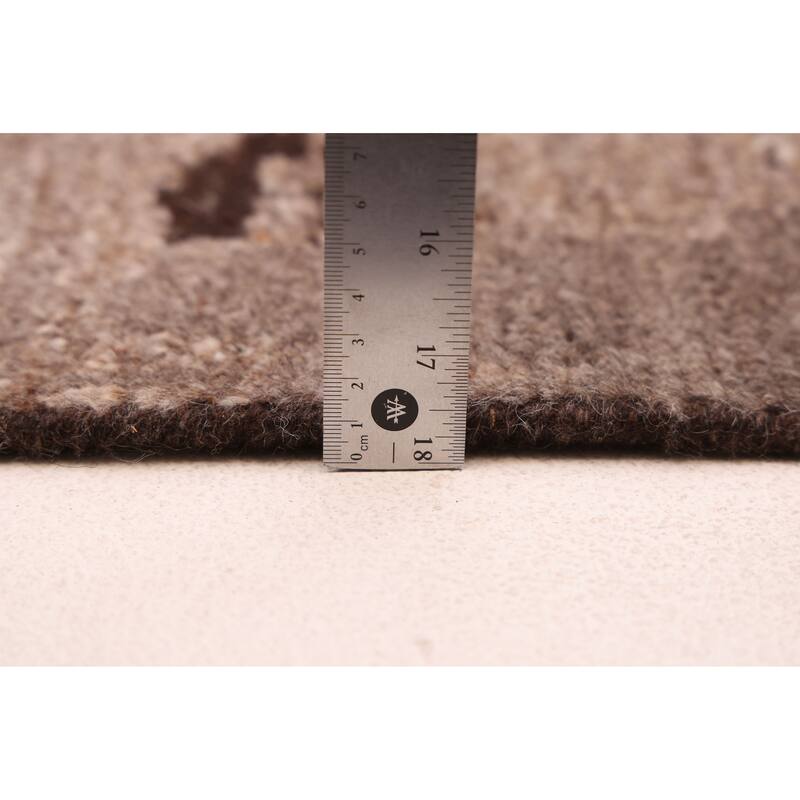 ECARPETGALLERY Hand-knotted Tangier Brown Wool Rug - 8'1 x 10'1