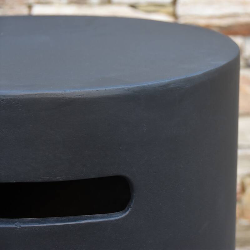 Modeno Black Propane Tank Cover Fire Pit Round 20" Outdoor