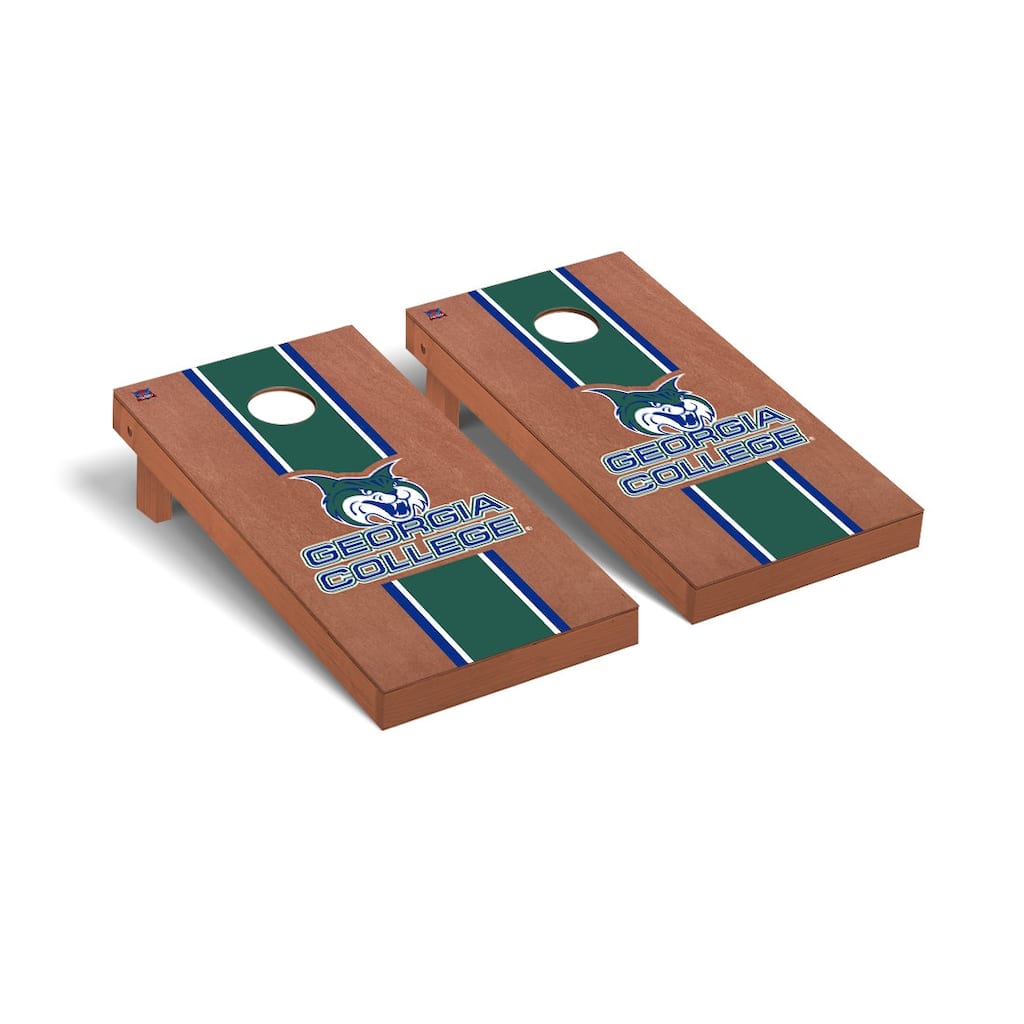 Georgia College Bobcats Rosewood Cornhole Board Set