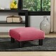 preview thumbnail 53 of 130, The Curated Nomad Stardust Square Upholstered Footstool Ottoman Garnet Rose - Velvet