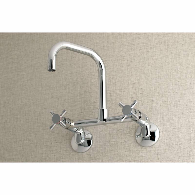 Kingston Brass Concord 8 in. Adjustable Center Wall Mount Kitchen Faucet