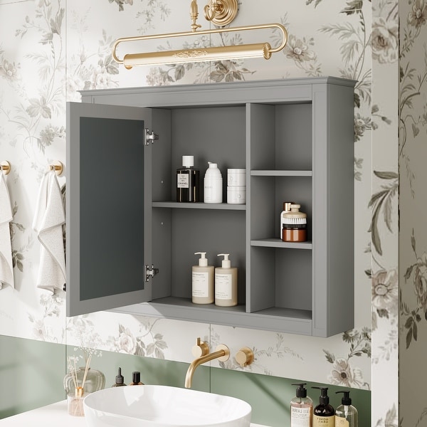 Wall mounted bathroom cabinet with mirror discount