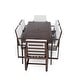 preview thumbnail 28 of 37, 7 Pcs Outdoor Patio Dining Table and Chair Set, All-Weather Patio Furniture Set, Dining Table with Umbrella Hole and 6 Chairs