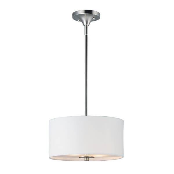 slide 2 of 4, Bongo 13" Wide Metal Semi Flush Mount Ceiling Light satin nickel