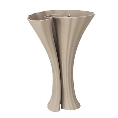 Light Grey 3D Printed Ceramic Vase