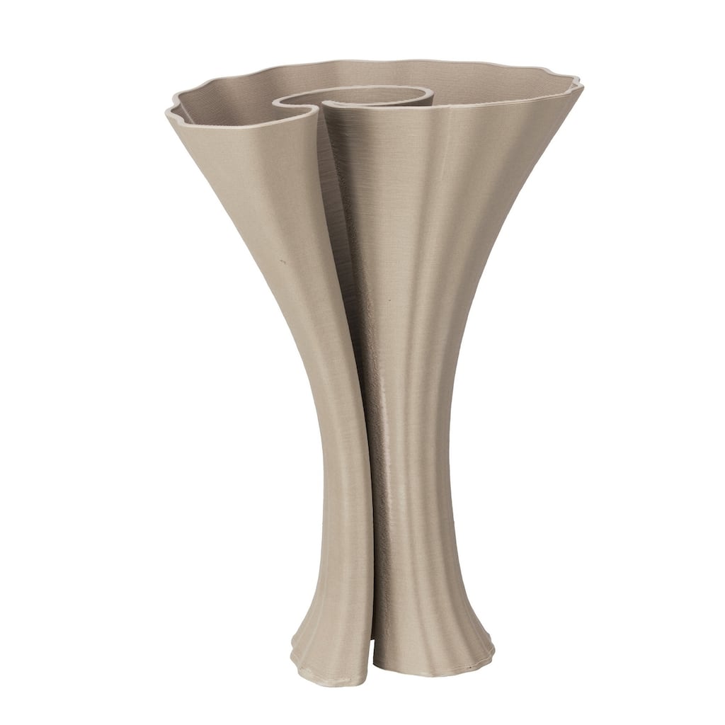 Light Grey 3D Printed Ceramic Vase