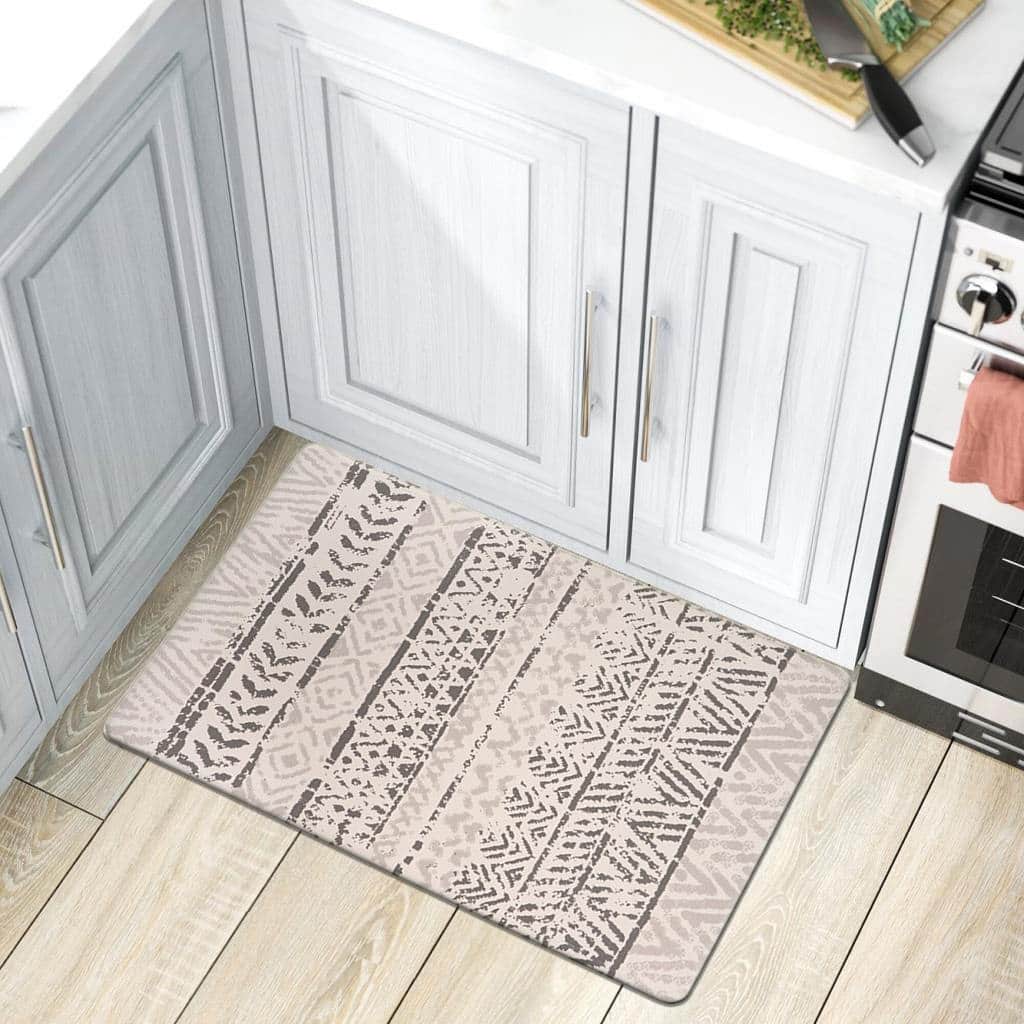 World Rug Gallery Geometric Bohemian Design Anti Fatigue Standing Mat