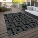 Machine Washable Indoor/ Outdoor Chantille Modern Houndstooth Rug - Bed ...